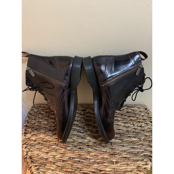 DR. MARTENS Delphine 8-Eye Brogue Boot Oxblood Maroon 10 new without box - Picture 5 of 13